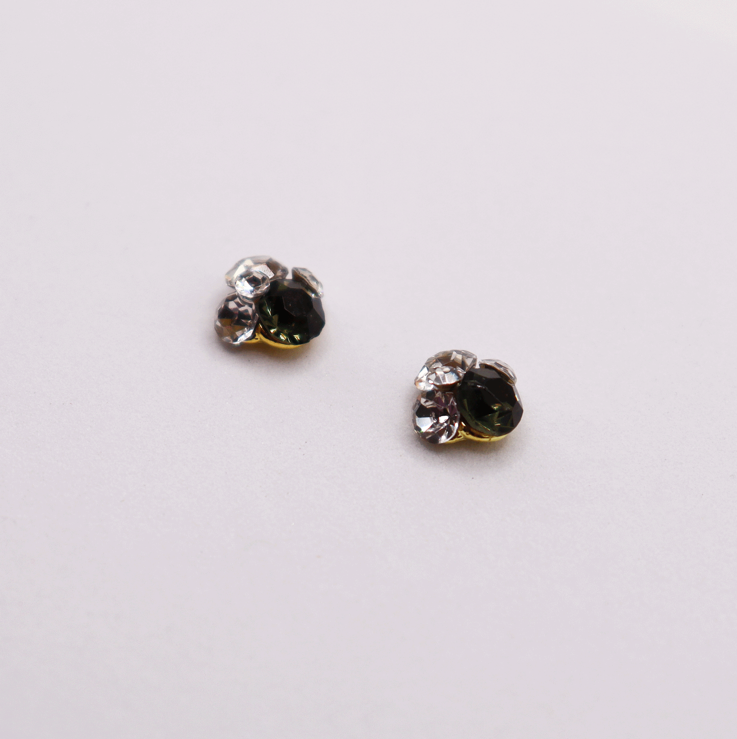 3D 5stones/Crystal 2pcs