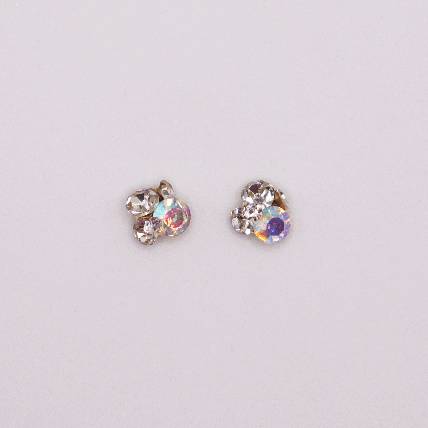 3D 5stones/Crystal 2pcs