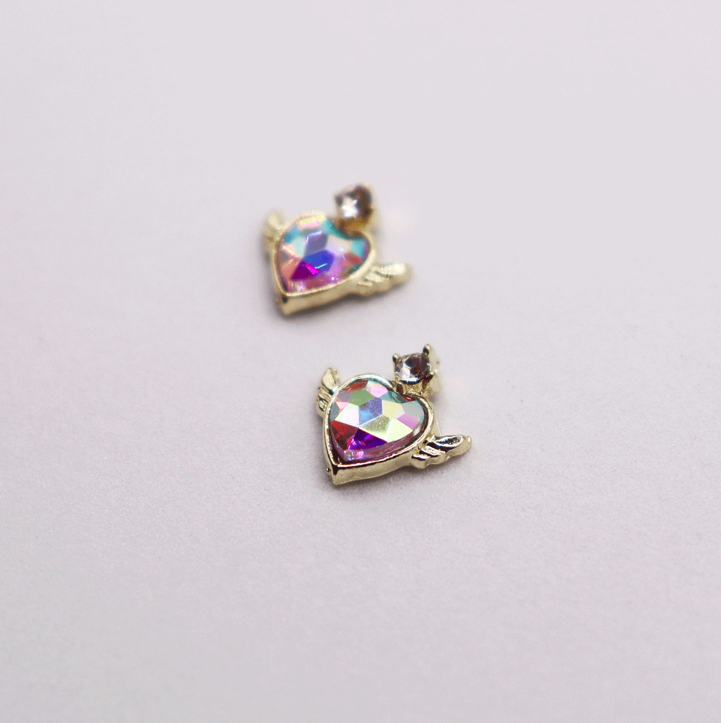 Heart with angel wings 5pcs