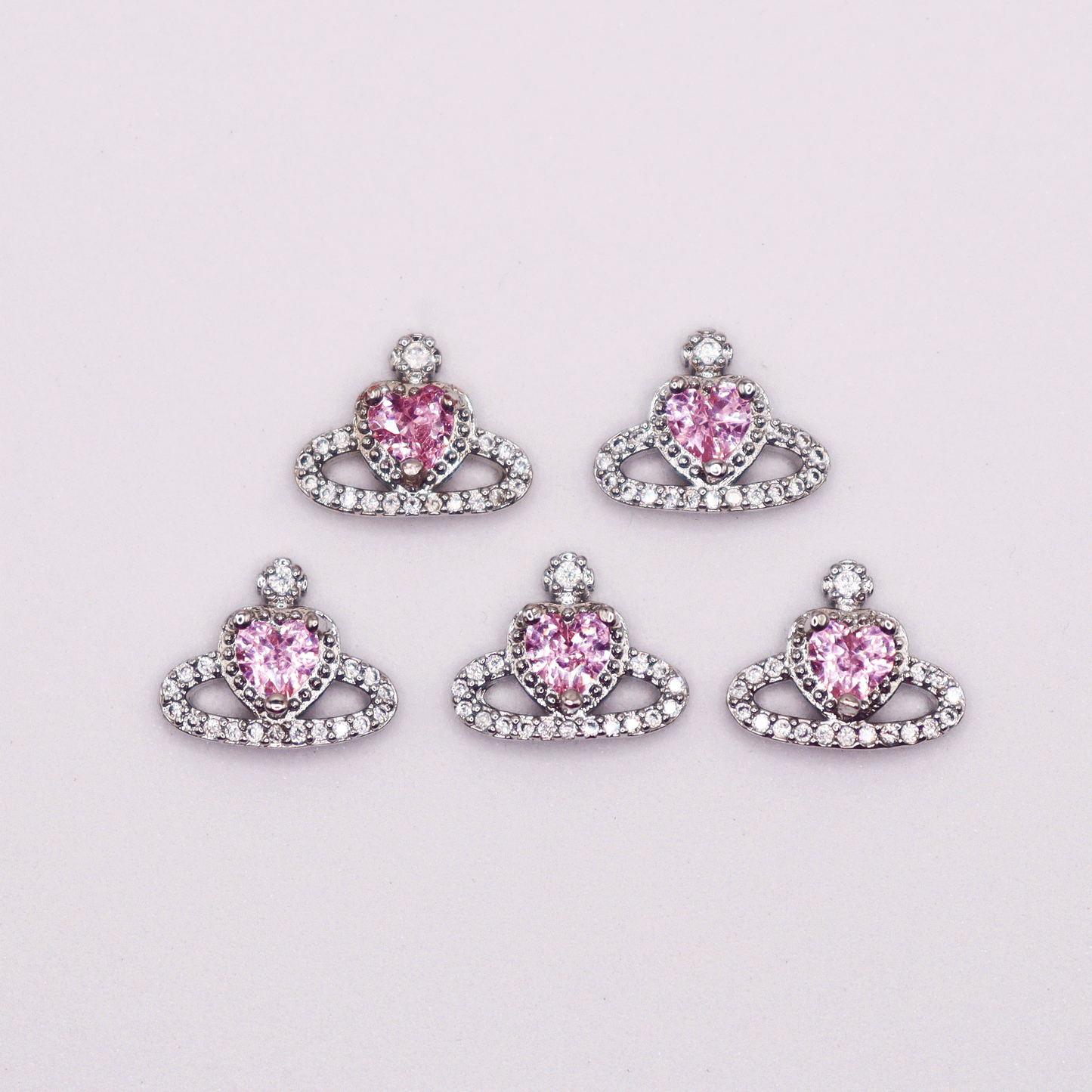 Pink Heart 5pcs