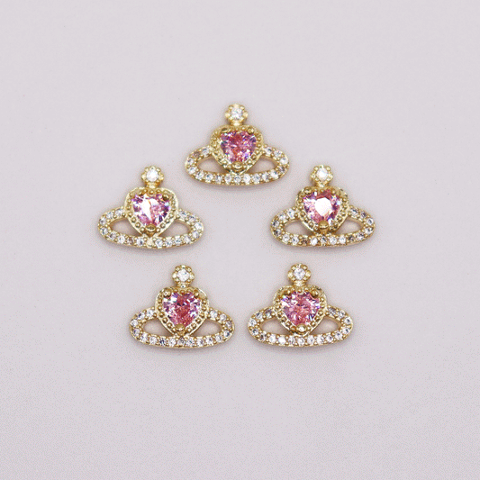 Pink Heart 5pcs